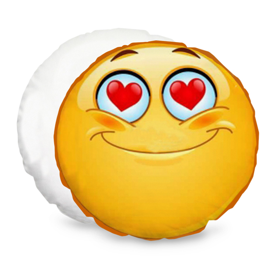 Cuscino Emoji federa faccina love personalizzabile