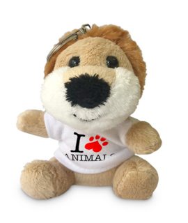 portachiavi peluche leone CON T-SHIRT PERSONALIZZABILE