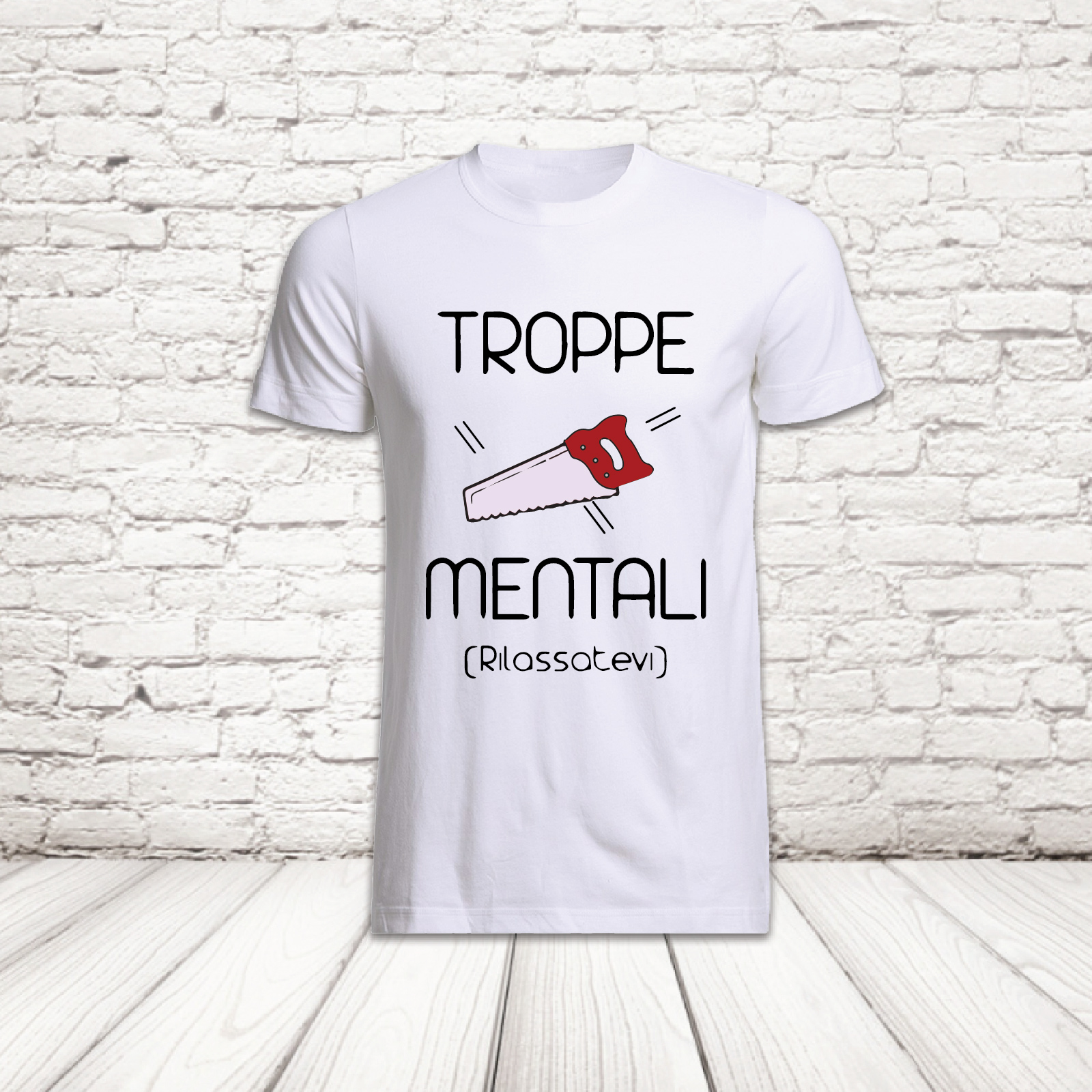 Maglietta Divertente T-shirt Tshirt Maglia Personalizzata Troppe Pippe Mentali Ironica da per Uomo Nera Bianca Colorata