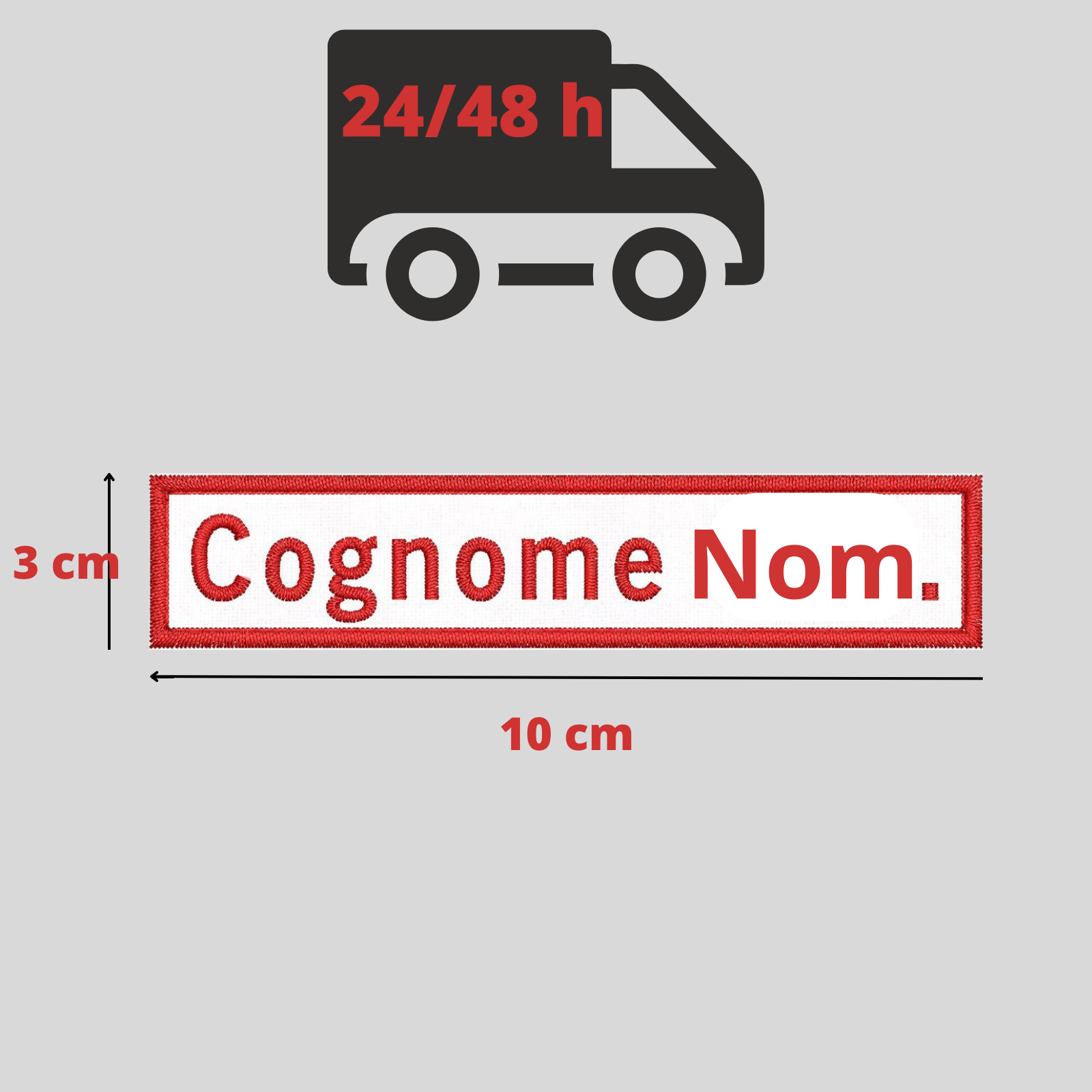 Toppa Patch Termoadesiva o Cucita Ricamata Personalizzata con Nome Cognome per Croce Rossa Collezionismo 118