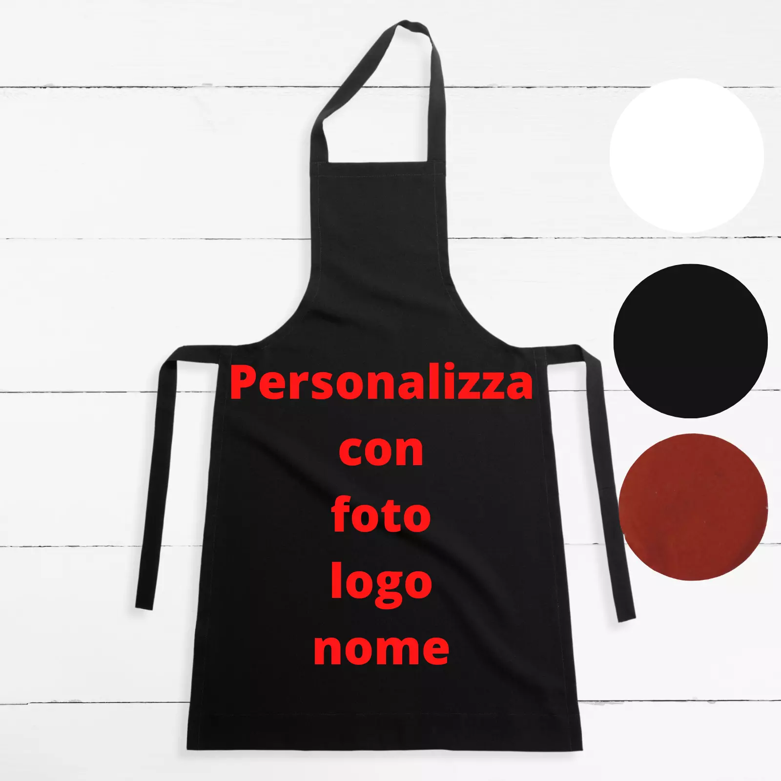 Grembiule da Cucina Divertente Uomo Donna Cuoco Cameriere Personalizzato con Foto Nome Logo in cotone lungo