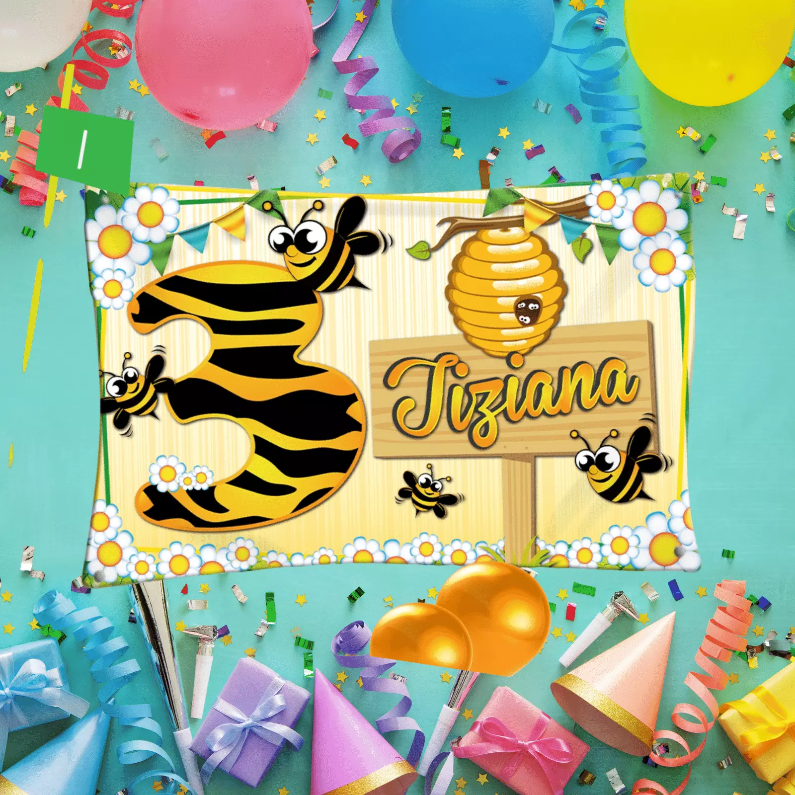 Striscione Banner Sfondo Festa Compleanno Personalizzato con Temi Nome per Foto Bambino Bambina anche da esterno